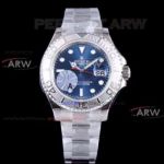 JF Factory Rolex Yachtmaster 37mm Swiss 3135 Watches - Stainless Steel case  Blue Face